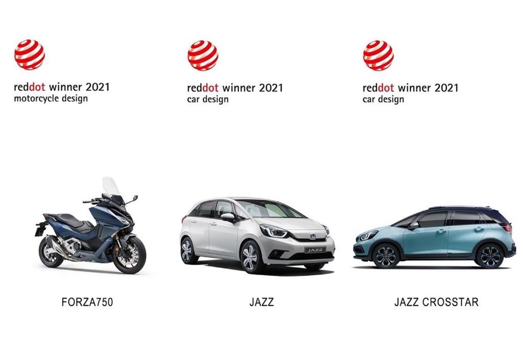 Η HONDA ΚΕΡΔΙΖΕΙ ΣΤΟ ΘΕΣΜΟ RED DOT AWARDS 2021 ΜΕ ΤO ΝΕO JAZZ E:HEV, TO JAZZ CROSSTAR E:HEV ΚΑΙ ΤΟ FORZA 750  